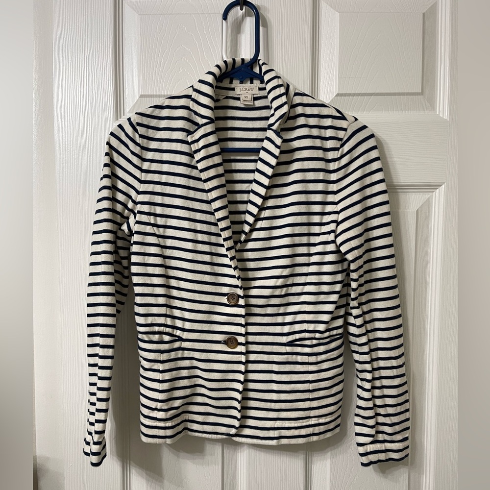 J crew XS stripe blazer pre-loved